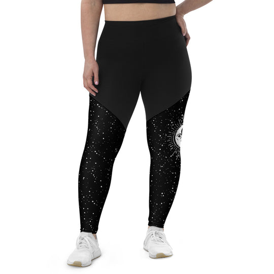 Astral Sports Leggings - Slimming Effect Compression Fabric with Bum lift cut - UPF 50+ Protection Vegan Gym & Yoga Essentials