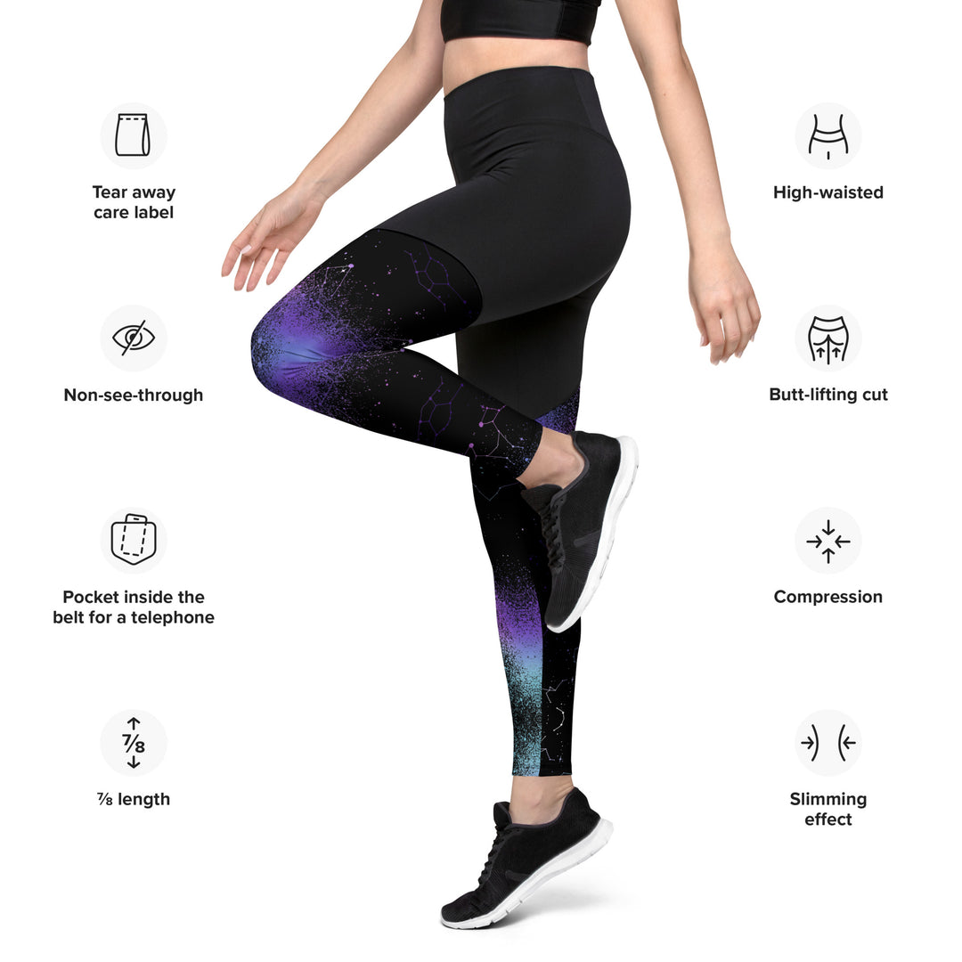 Aurora Sports Leggings - Slimming Effect Compression Fabric with Bum-l –  Rogue + Wolf