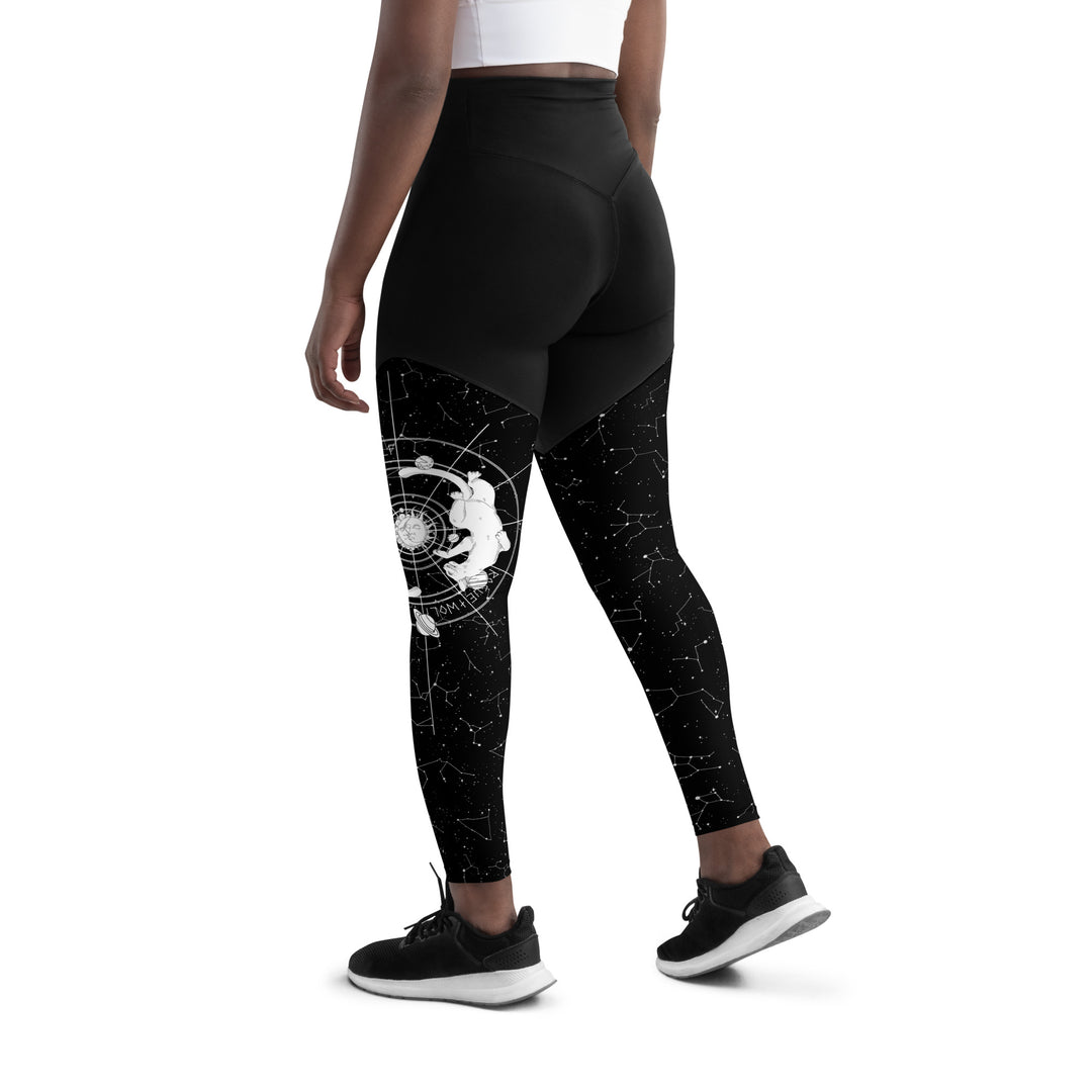 Purr Nebula Sports Leggings - Slimming Effect Compression Fabric with Bum-lift cut - UPF 50+ Protection Vegan Gym & Yoga Essentials