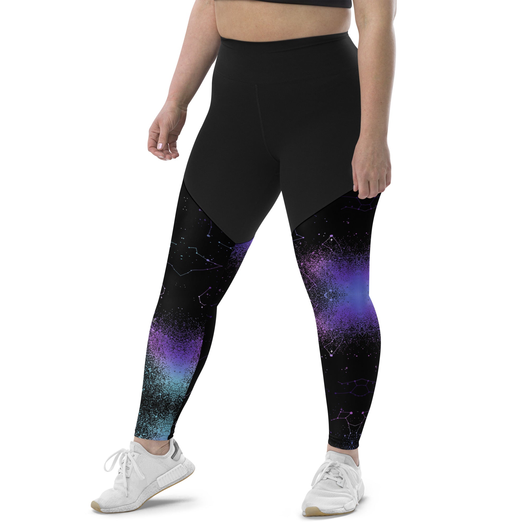 Aurora Sports Leggings - Slimming Effect Compression Fabric with Bum-lift  cut - UPF 50+Protection Vegan Activewear