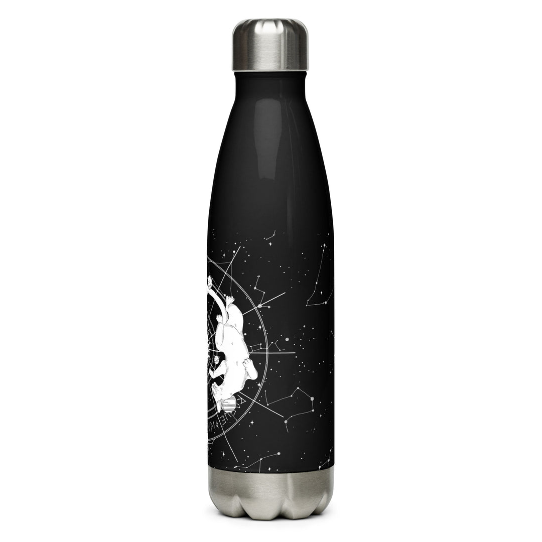 Purr Nebula Stainless Steel Water Bottle - Double-Wall Insulation for Hot & Cold Drinks, Insulated Vacuum Flask, Gym Yoga Essentials  - 17oz/500ml