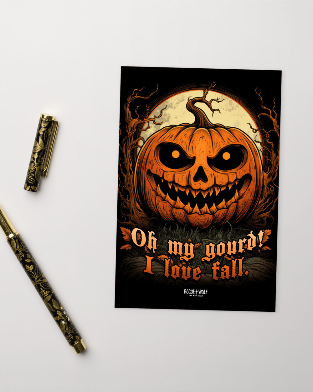 OMG! Postcard - Gothic Stationery Spooky Mailing Halloween Postcard Posting Scary Goth Card Halloween Gifts