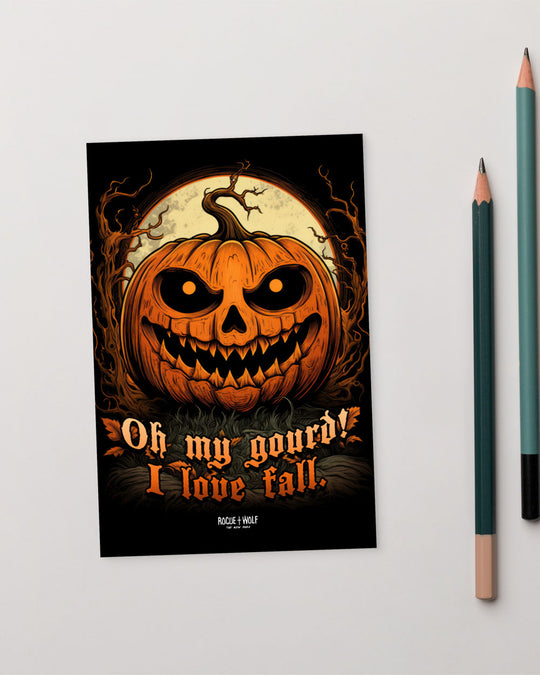 OMG! Postcard - Gothic Stationery Spooky Mailing Halloween Postcard Posting Scary Goth Card Halloween Gifts