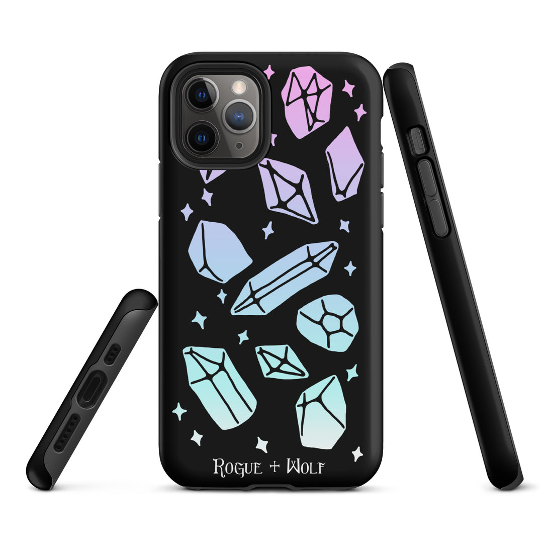 Divination Crystals Tough Phone Case for iPhone - Shockproof Anti-scratch Goth Witchy Phone Accessories Cover