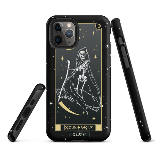 Death Tarot Tough Phone Case for iPhone - Witchy Shockproof Anti-scratch Goth Accessory Cover Occult Gothic Gifts