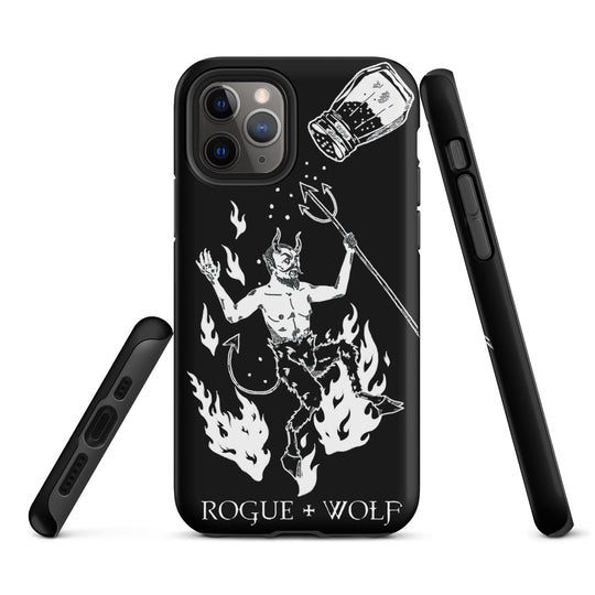 One Salty Devil B&W Tough Phone Case for iPhone - Witchy Goth Anti-scratch Shockproof Cover