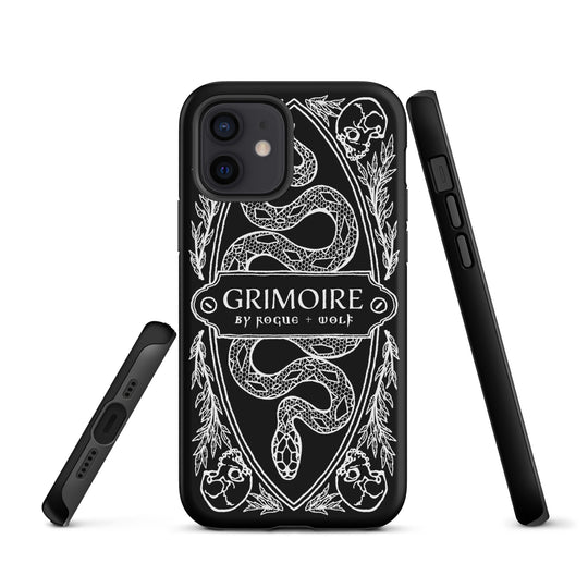 Grimoire Tough Phone Case for iPhone - Shockproof Anti-scratch Witchy Goth Accessories Cover