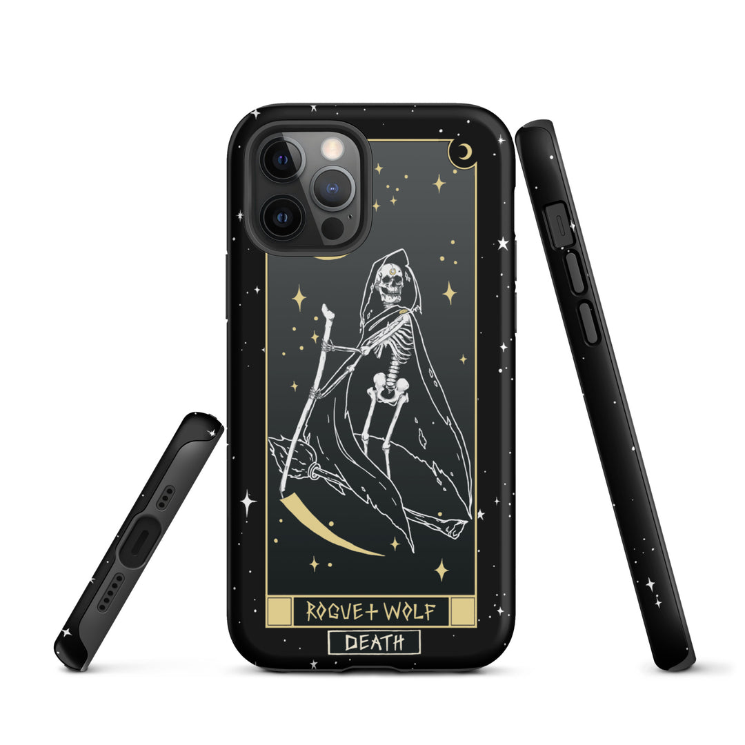 Death Tarot Tough Phone Case for iPhone - Witchy Shockproof Anti-scratch Goth Accessory Cover Occult Gothic Gifts