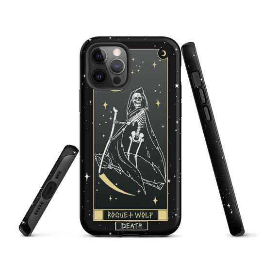 Death Tarot Tough Phone Case for iPhone - Witchy Shockproof Anti-scratch Goth Accessory Cover Occult Gothic Gifts