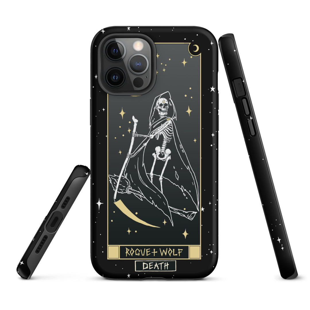 Death Tarot Tough Phone Case for iPhone - Witchy Shockproof Anti-scratch Goth Accessory Cover Occult Gothic Gifts