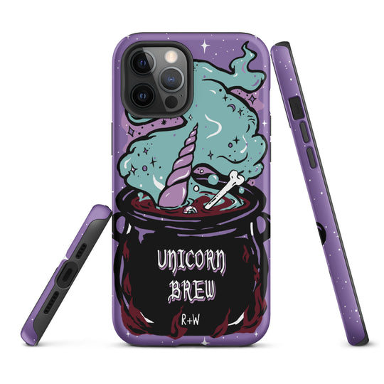 Unicorn Brew Tough Phone Case for iPhone - Shockproof Anti-scratch Goth Witchy Phone Cover Cool Gothic Christmas Gifts