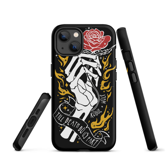 'Till Death Do Us Part’ Tough Phone Case for iPhone - Shockproof Witchy Goth Anti-scratch Cover