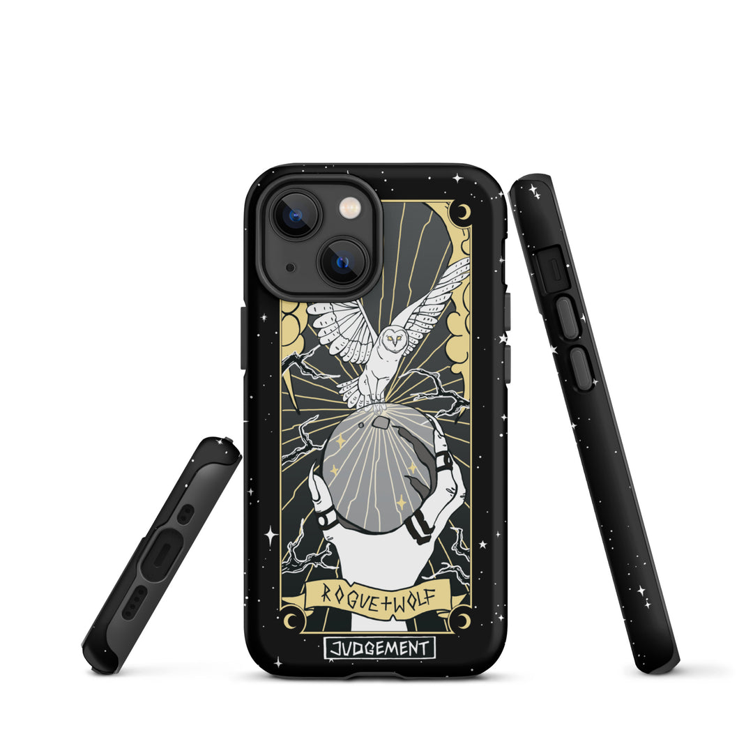 Judgement Tarot Tough iPhone Case - Witchy Goth Shockproof Anti-Scratch Phone Cover Accessory