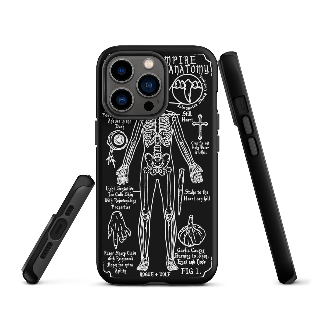 Vampire Anatomy Tough Phone Case for iPhone - Shockproof Witchy Goth Accessory Anti-scratch Phone Cover