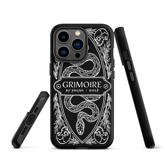 Grimoire Tough Phone Case for iPhone - Shockproof Anti-scratch Witchy Goth Accessories Cover