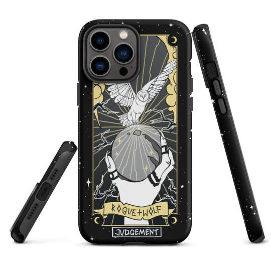 Judgement Tarot Tough iPhone Case - Witchy Goth Shockproof Anti-Scratch Phone Cover Accessory
