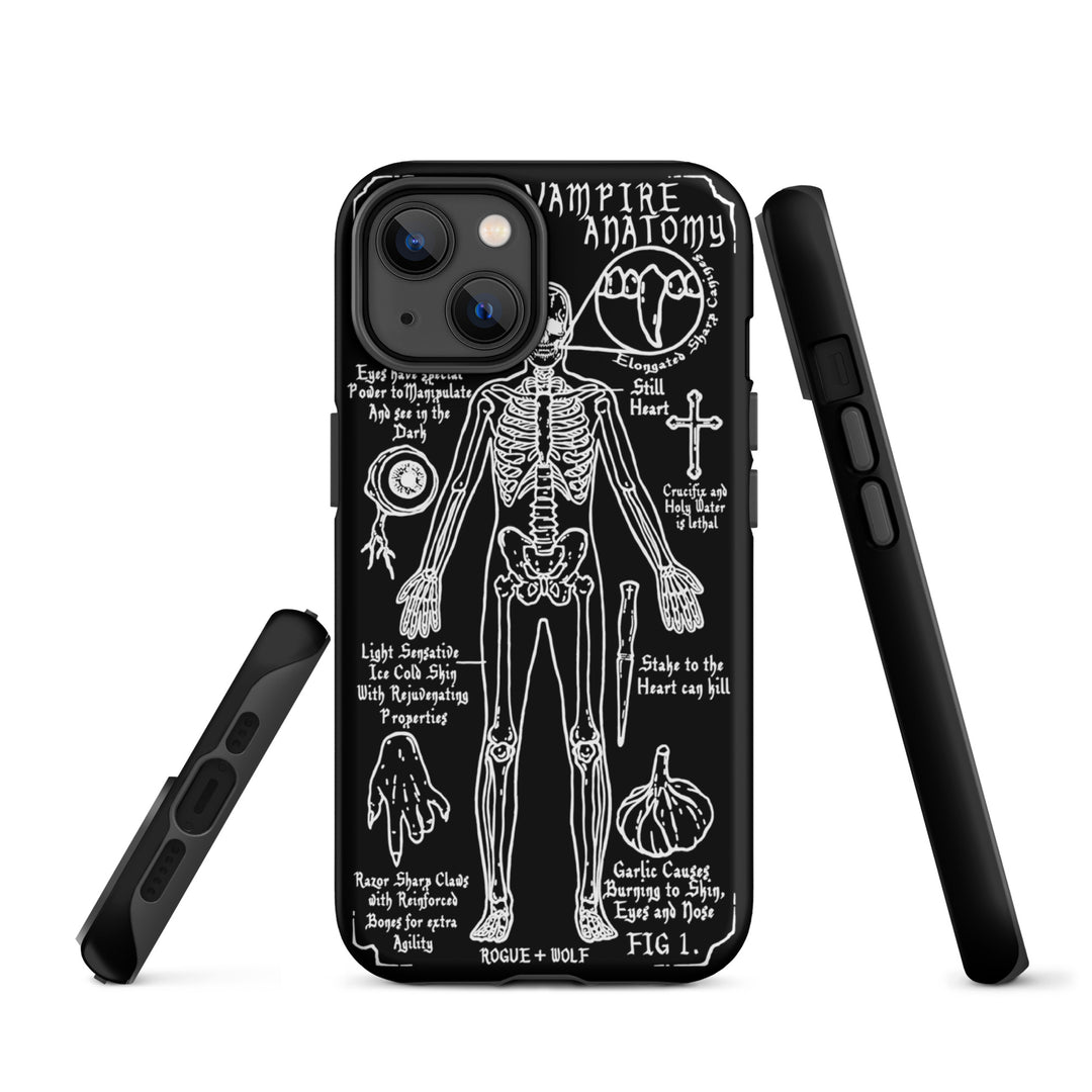 Vampire Anatomy Tough Phone Case for iPhone - Shockproof Witchy Goth Accessory Anti-scratch Phone Cover