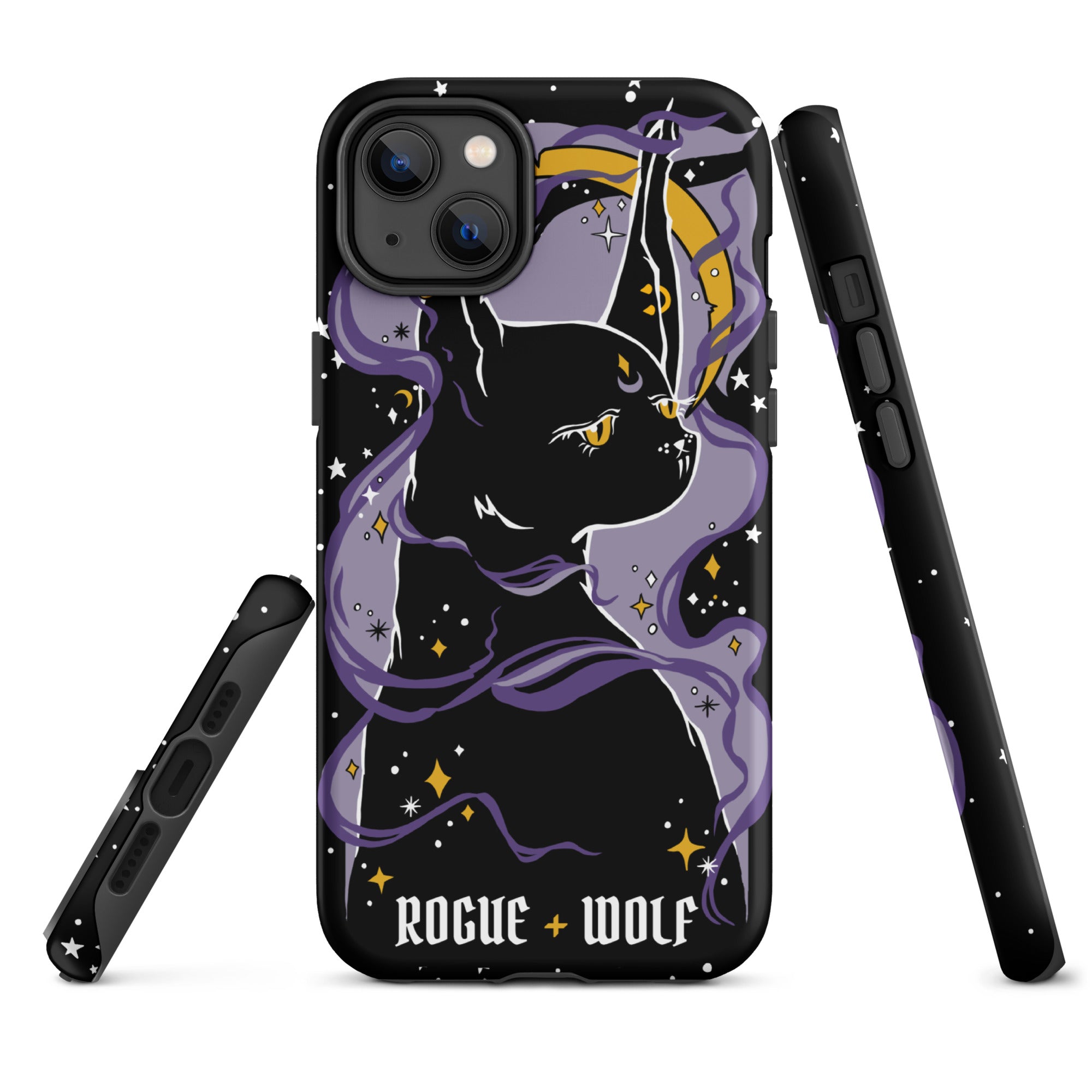 Witch Kitten Tough Phone Case for iPhone Shockproof Witchy Goth Anti scratch Cover Accessory