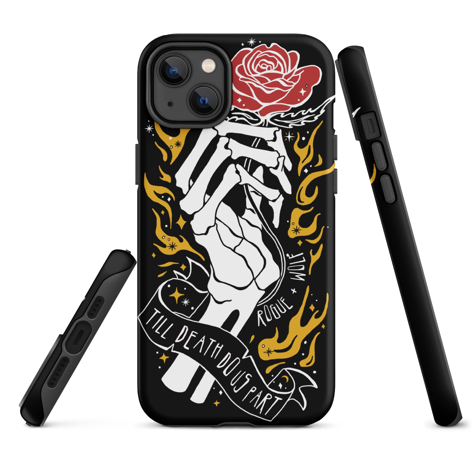 Till Death Do Us Part Tough Phone Case for iPhone Shockproof Witchy Goth Anti scratch Cover