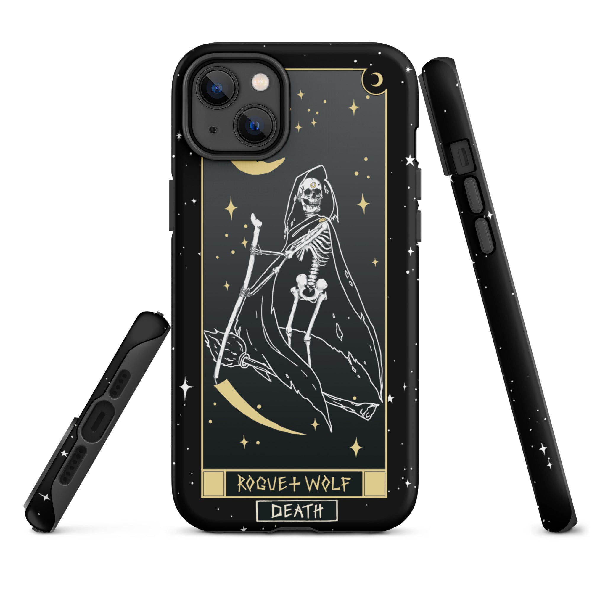 Death Tarot Tough Phone Case for iPhone Witchy Shockproof Anti scratch Goth Accessory Cover Occult Gothic Gifts