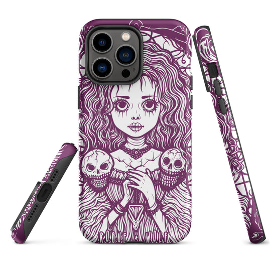 Cursed to Love Tough iPhone Case - Shockproof Witchy Case Goth Cell Phone Accessories Cool Gothic & Christmas Gifts