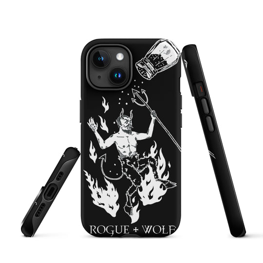 One Salty Devil B&W Tough Phone Case for iPhone - Witchy Goth Anti-scratch Shockproof Cover