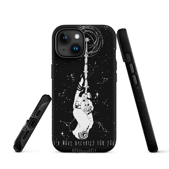 Cosmic Devotion Tough Phone Case for iPhone - Shockproof Anti-scratch Witchy Goth Cool Fun Christmas Gift