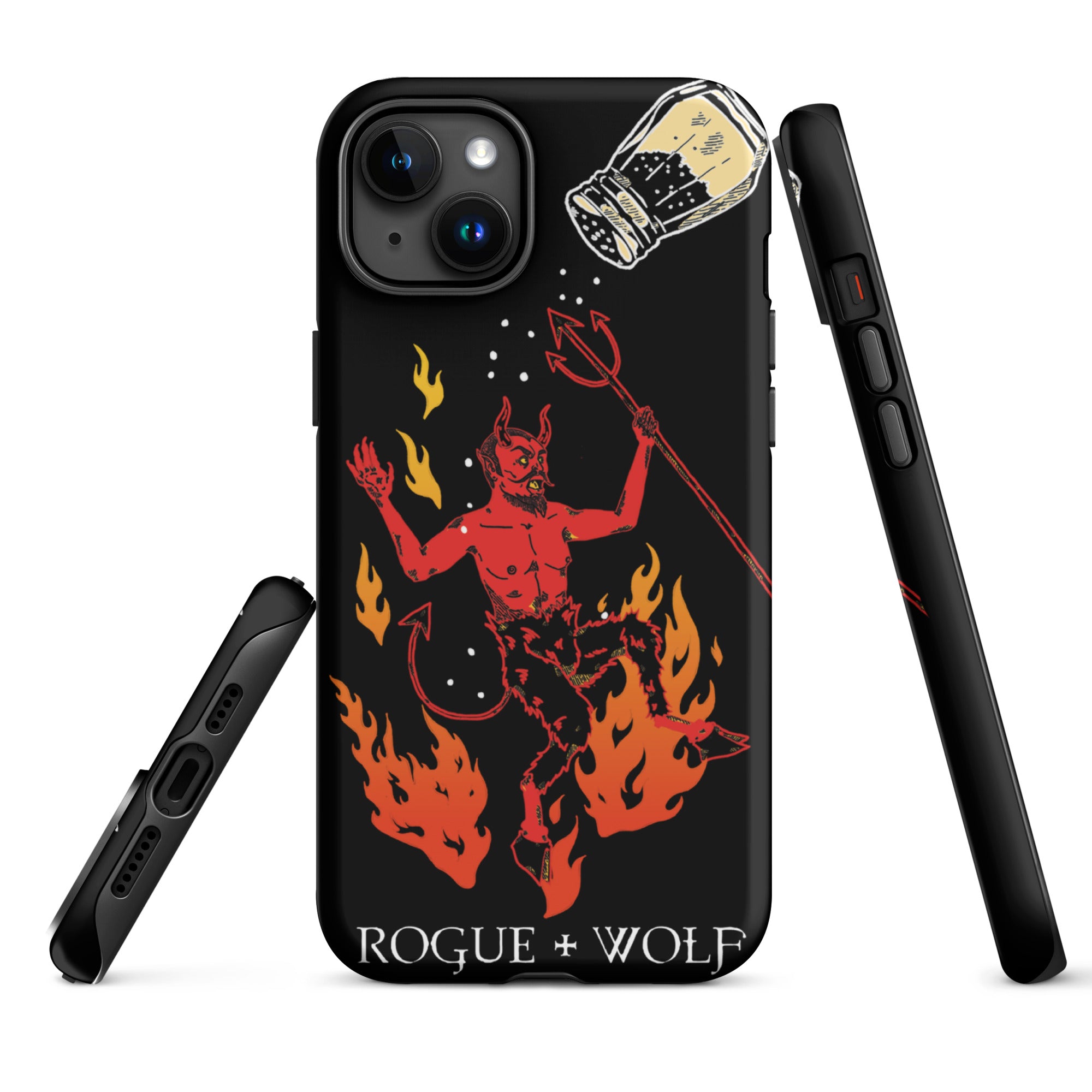 One Salty Devil Tough Phone Case for iPhone Shockproof Anti scratch Witchy Goth Cover Accessory