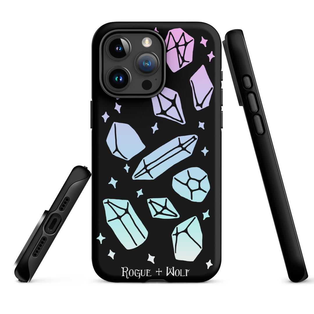 Divination Crystals Tough Phone Case for iPhone - Shockproof Anti-scratch Goth Witchy Phone Accessories Cover