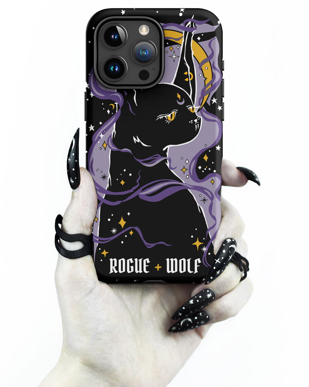 Witch Kitten Tough Phone Case for iPhone - Shockproof Witchy Goth Anti-scratch Cover Accessory