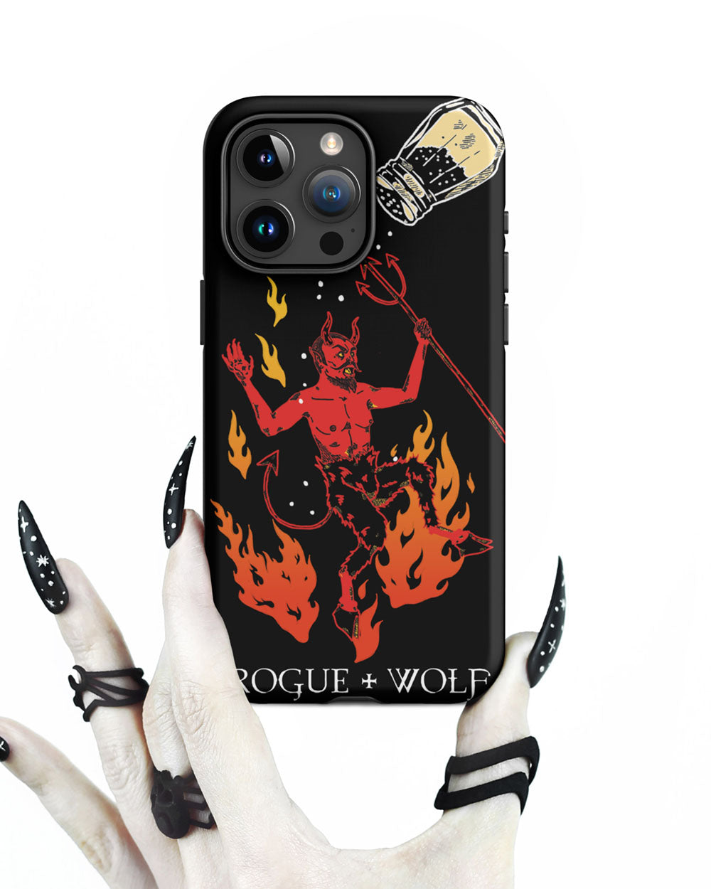 One Salty Devil Tough Phone Case for iPhone - Shockproof Anti-scratch Witchy Goth Cover Accessory