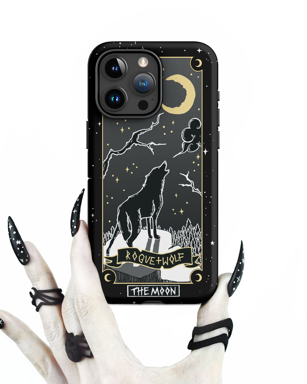 Moon Tarot Tough Phone Case for iPhone - Witchy Shockproof Anti-scratch Goth Accessory Cover Occult Goth Gifts