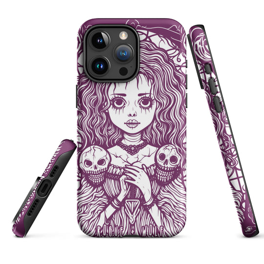 Cursed to Love Tough iPhone Case - Shockproof Witchy Case Goth Cell Phone Accessories Cool Gothic & Christmas Gifts