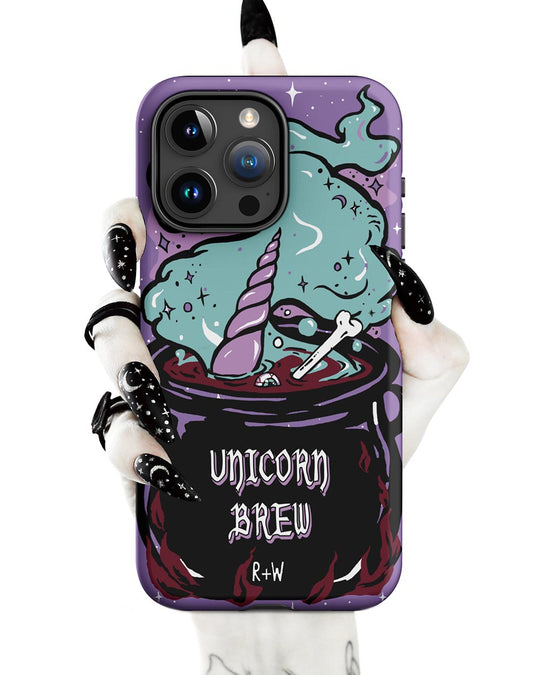 Unicorn Brew Tough Phone Case for iPhone - Shockproof Anti-scratch Goth Witchy Phone Cover Cool Gothic Christmas Gifts