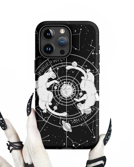 Purr Nebula Tough Phone Case for iPhone - Witchy Phone Accessories Gothic Cover Anti-scratch Christmas Goth Gift