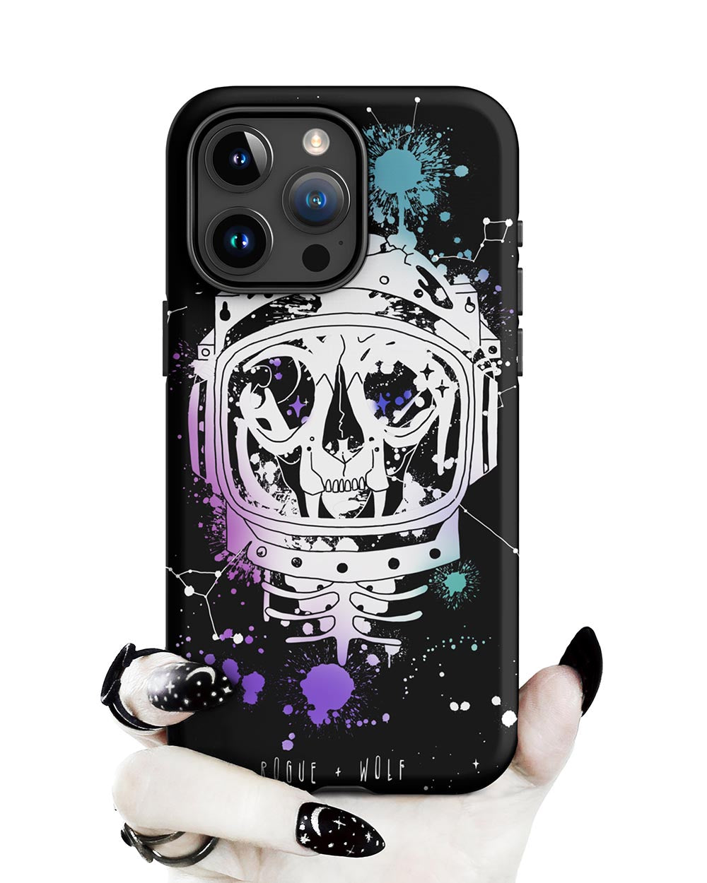 Cat-Astro-Phe Tough Phone Case for iPhone - Grunge Aesthetic Witchy Goth Cell Phone Cover Anti-Scratch Cool Gothic Gift