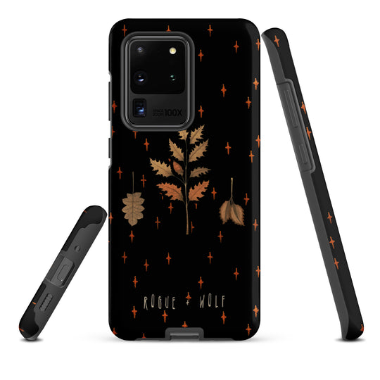 Autumn Memoir Tough Phone Case for Samsung - Dark Academia Anti-Scratch Shockproof Botanical Witchy Goth  Cover, Christmas Gifts