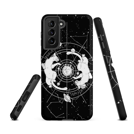 Purr Nebula Tough Phone Case for Samsung - Shockproof Witchy Case Goth Accessory Cool Gothic & Christmas Gifts