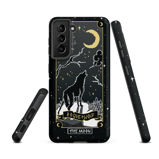 Moon Tarot Tough Phone Case for Samsung - Witchy Shockproof Anti-scratch Goth Accessory Cover Occult Goth Gifts