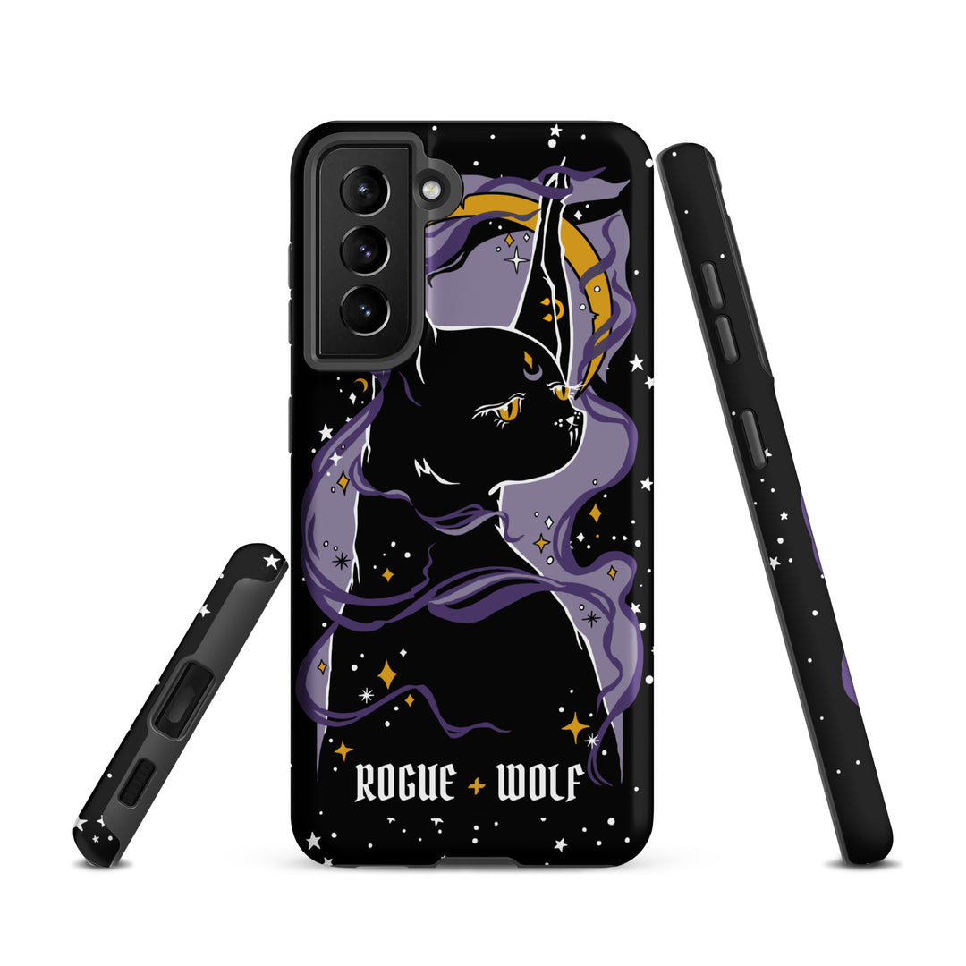 Witch Kitten Tough Phone Case for Samsung - Shockproof Anti-scratch Gothic Witchy Phone Accessories Cover