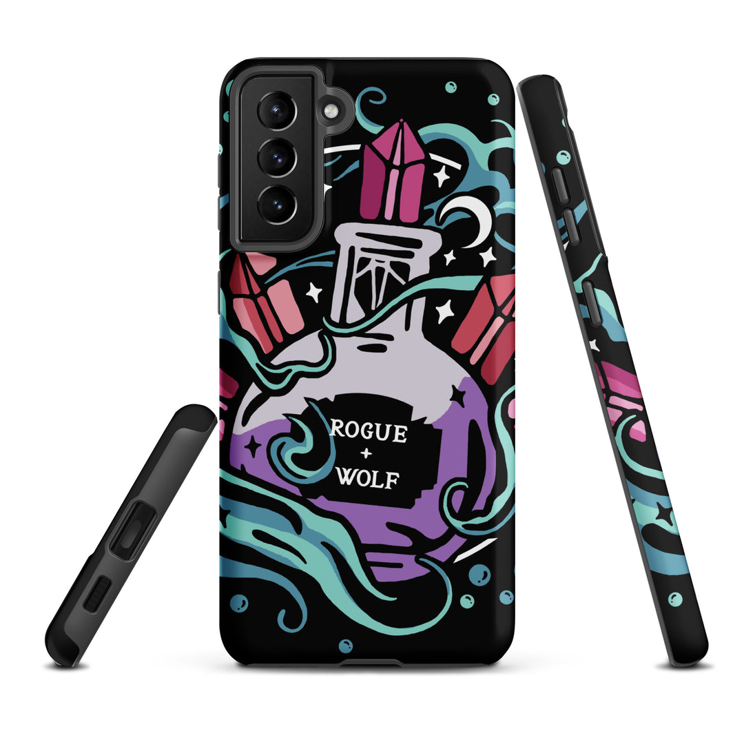 Crystal Potion Tough Phone Case for Samsung - Shockproof Anti-scratch Witchy Goth Accessories Cover