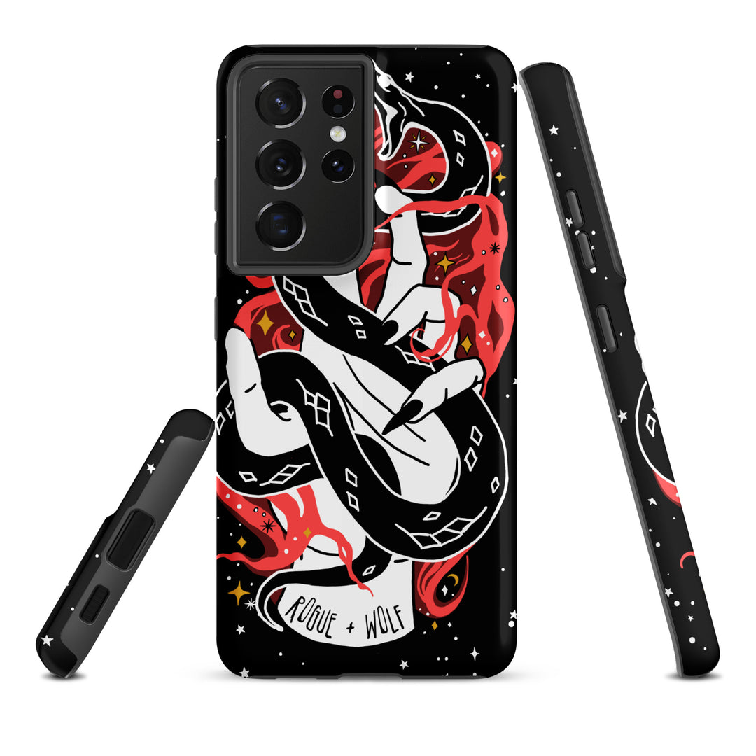 Love Bite Tough Phone Case for Samsung - Gothic Style Witchy Protective Phone Case Shockproof Cover