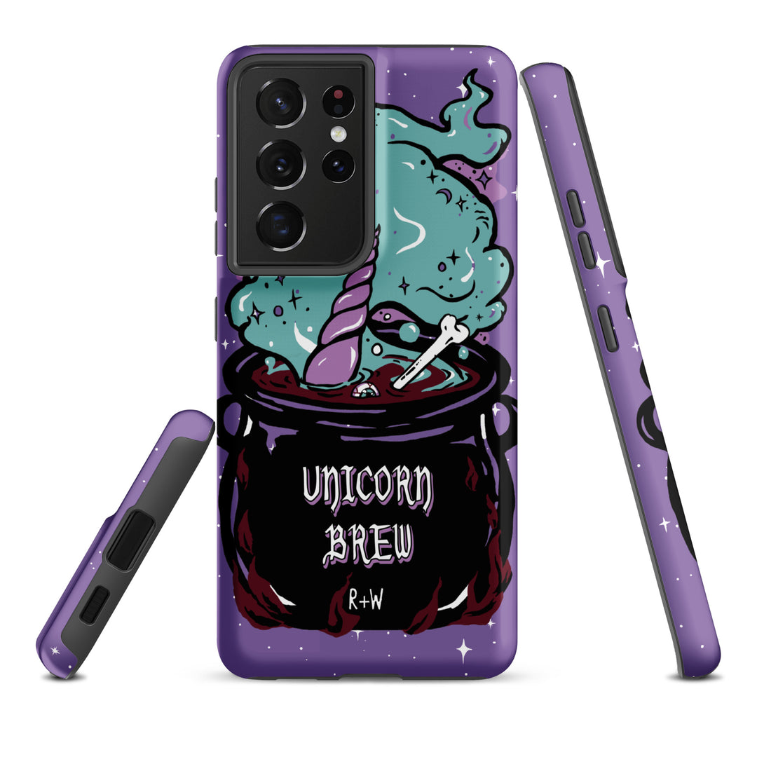 Unicorn Brew Tough Phone Case for Samsung - Witchy Goth Accessory Anti-scratch Cover Cool Gothic Christmas Gifts