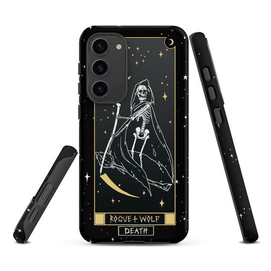 Death Tarot Tough Phone Case for Samsung - Witchy Shockproof Anti-scratch Goth Accessory Cover Occult Gothic Gifts
