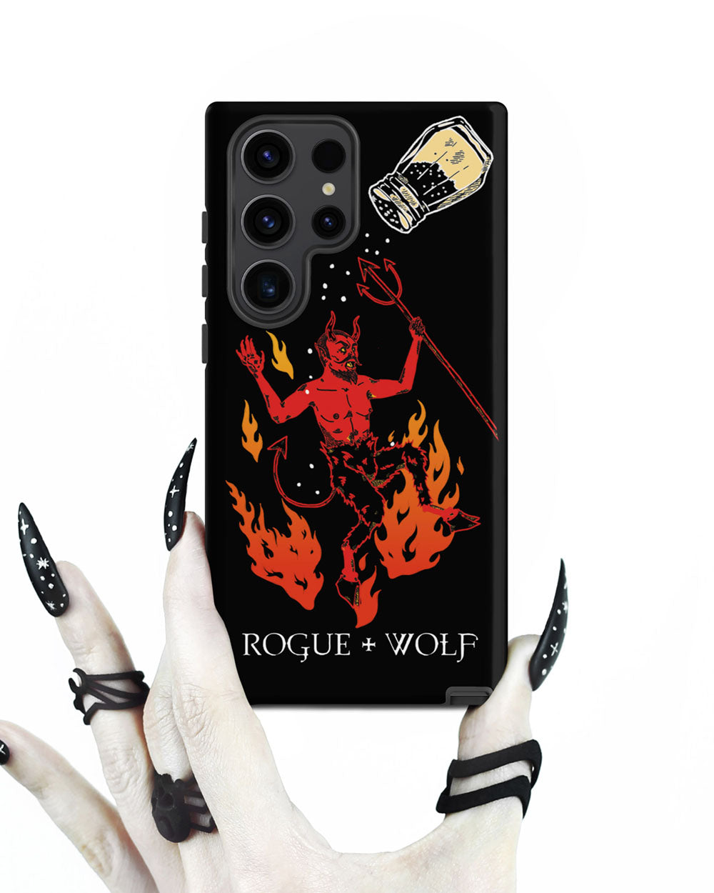 One Salty Devil Tough Phone Case for Samsung - Witchy Phone Accessories Goth Anti-Scratch Shockproof Cover