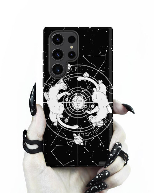 Purr Nebula Tough Phone Case for Samsung - Shockproof Witchy Case Goth Accessory Cool Gothic & Christmas Gifts