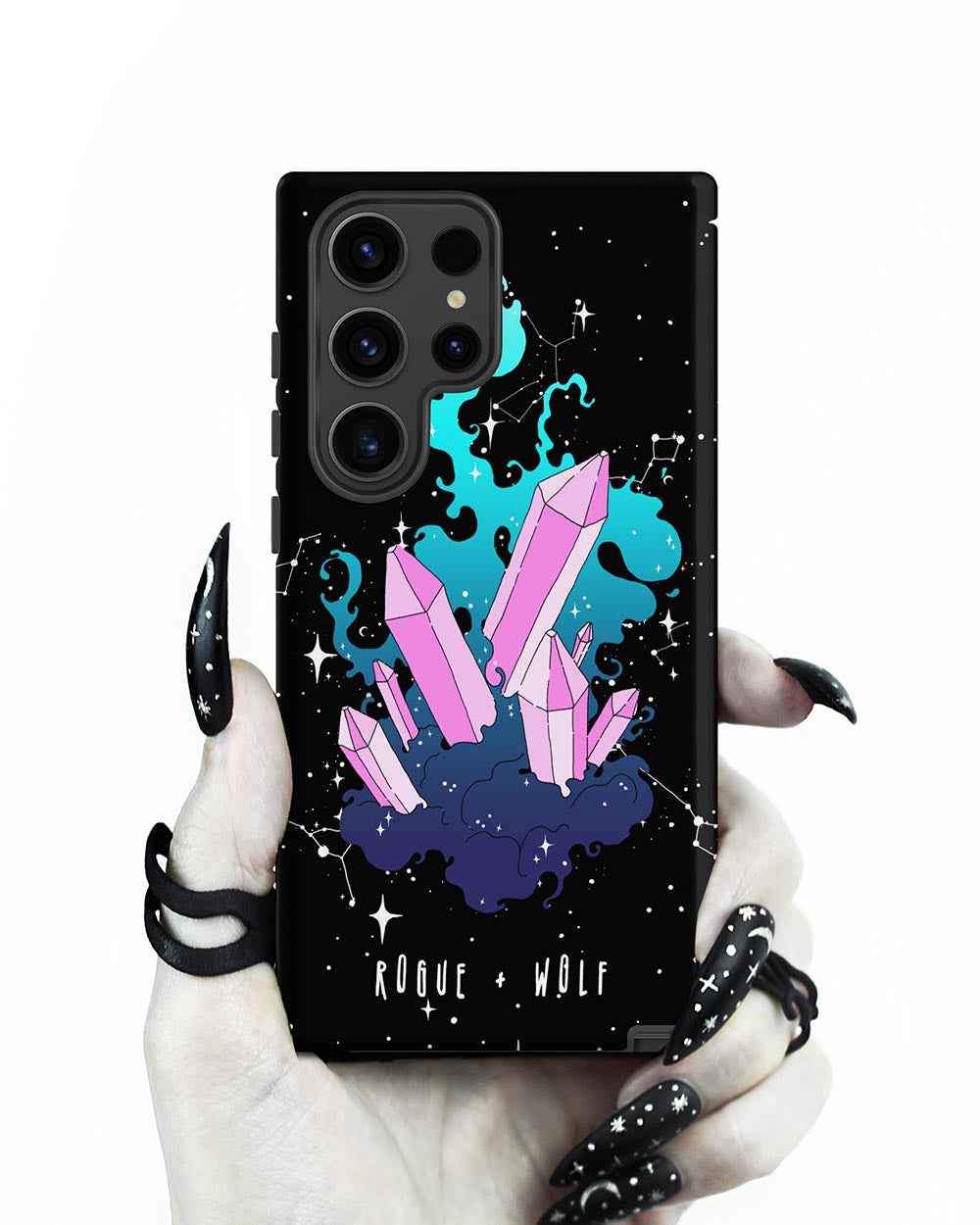 Crystal Queen Tough Phone Case for Samsung - Witchy Goth Anti-Scratch Shockproof Cover Cool Gothic Christmas Gifts