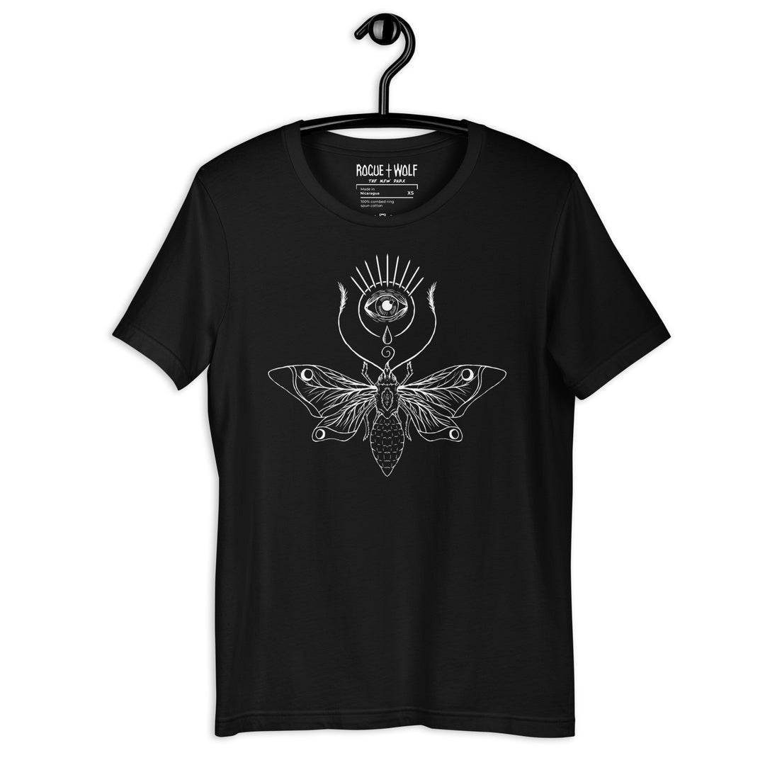 Sacred Moth Tee - Unisex Vegan Gothic Clothing - Alternative Occult Ethical Fashion - On Demand Eco-friendly Sustainable Product
