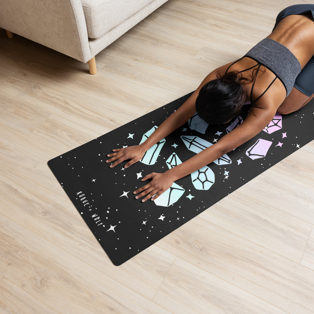 Divination Crystals Yoga Mat - Non Slip Witchy & Whimsy Mat for Yoga P –  Rogue + Wolf