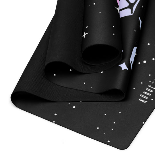 Divination Crystals Yoga Mat -  Non Slip Witchy & Whimsy Mat for Yoga Pilates & Fitness Workouts perfect Gift for Yoga lovers & witches